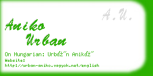 aniko urban business card